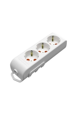 Mutlusan 3 Lü Kablosuz Klemensli Priz Beyaz