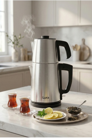 Lura 1736 1.7 L Çay Makinesi Ve Çelik Kettle
