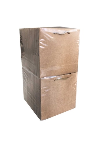 Çanta Karton Minik Boy Kraft 11x11 CM Naturel