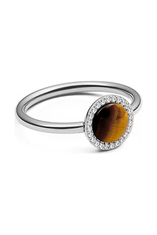 Audrey Ring Tiger Eye Silver Gümüş