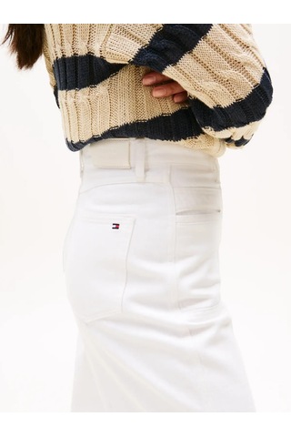 Tommy Hilfiger Dnm Whıte Relaxed St, Ybr Beyaz Kadın Kot Pantolon