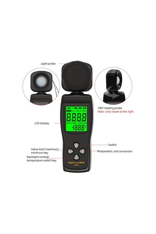 Light Metre Lux/fc Fotometre Fotoğrafçılık Dijital Lux Metre Entegre Illuminometre Çevre Test Cihazı Spektrometre Aracı