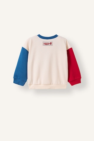 Defacto Marvel Spider-man Baskılı Renk Bloklu Oversize Sweatshirt Erkek Bebek I3542a526wner118 Ekru-er118