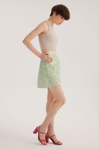 Stella Pulvis Çok Renkli Çift Cepli Mini Etek Çok Renkli