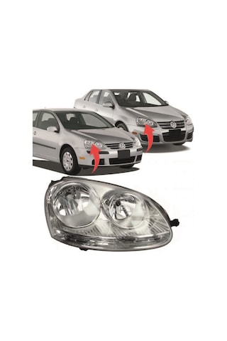 Ns Vw Golf 5 Jetta Sağ-sol Takım Far Lambası İçi Nikelaj 05-11