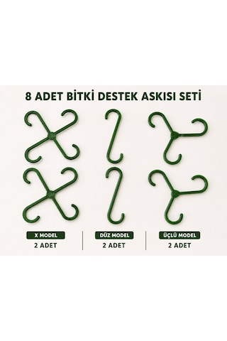 8 Li Bitki Destek Klipsi Seti