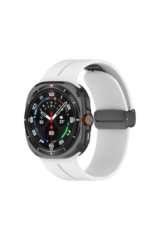 Galaxy Watch 8 Mkst 44mm Krd-84 22mm Silikon Kordon - Beyaz