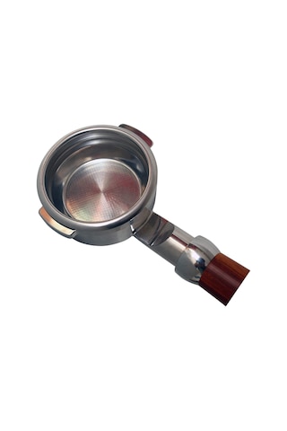 Qingmipy 58mm Paslanmaz Çelik Espresso Filtre Sepeti, Tek Duvar, 2 Fincanlık Gümüş