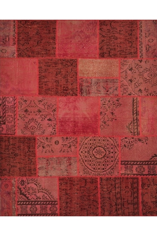 Patchwork El Dokuma Anadolu Halısı – Spring (425349825) Kırmızı
