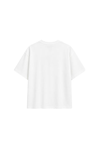 Mixray 2101 Kadın Bisiklet Yaka Soft Oversize Basic Modal T-shirt Beyaz