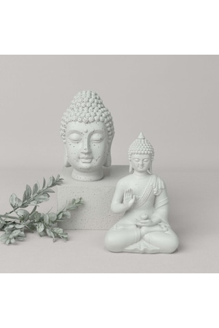 Linens Budha Portrait 11x10x16 Cm Dekor Naturel