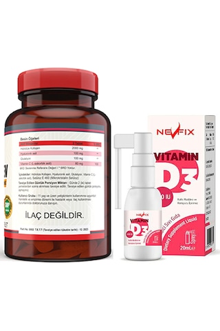 Nevfix Hydrolyzed Collagen Vitamin C Glutathione 120 Tablet &