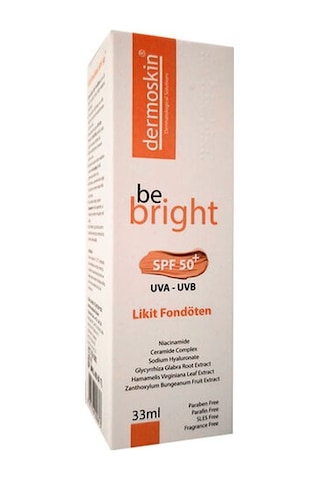 Dermoskin Be Bright Spf 50+ Likit Fondöten Light 33 ML