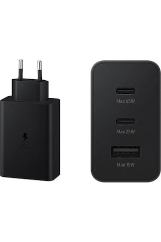 Samsung Uyumlu Ep - T6530 Type C & Type A Hızlı Şarj Aleti Üçlü (65W - 2