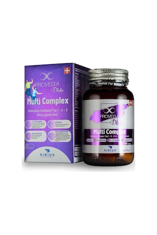 Platin Multi Complex%100 Doğal Kolajen - Alfa Lipoik Asit, Magnezyum, Kalsiyum, Bor, 60 Kapsül