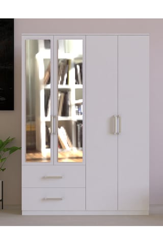 Metalia Gm 076 4 Kapılı 2 Çekmeceli Aynalı Gardrop