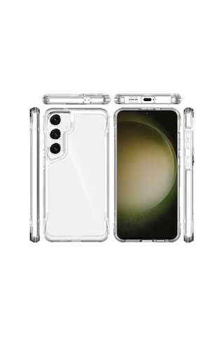 Samsung Galaxy S24 Plus Uyumlu Kılıf Case, Transparent Smooth Hard Protective Cover