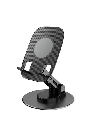 Profesyonel Telefon Tutucu A+ Kalite 360 Derece Ayalarlanabilir Ultra İnce Gerçek Tok Alüminyum Gövde Telefon Tutucu Masaüstü Telefon Stand F17s Siyah Siyah