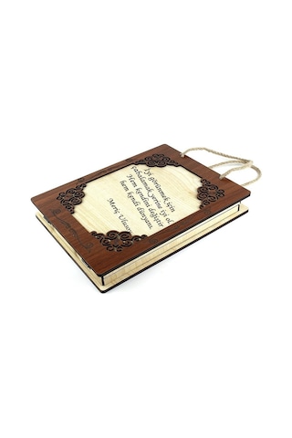 Kişiye Özel Ahşap Kutulu Kalemli Akardiyon Defter