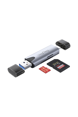 VegGieg Type-c ve Usb 3.0 SD Micro SD TF Kart Okuyucu