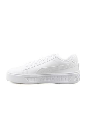 Puma Smash Platform Kadın Beyaz / Gri Sneaker