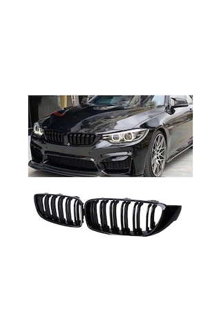 Bmw 4 Serisi F32 M4 Çift Çizgi Böbrek Piano Black Panjur 2014-2019 Arası