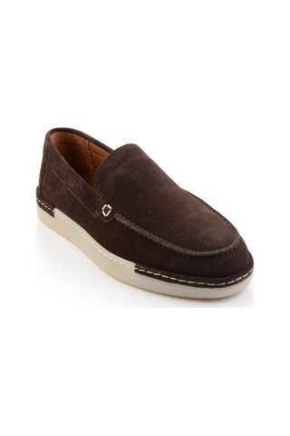 Kahve Hakiki Deri Erkek Loafer Ayakkabı E01396022402 Kahve