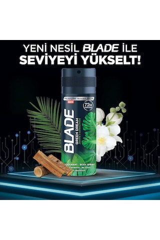 Blade Green Dream Erkek Sprey Deodorant 3 x 150 ML
