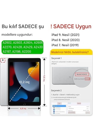 İpad 7. 8. 9. Nesil 10.2 İnç Uyumlu Standlı Askılı Karakterli Çocuk Kılıfı Tablet Kılıfı