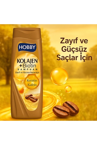Hooby Zayıf Ve Güçsüz İçin Şampuan Kolajen&keratin&kafein 480 Ml