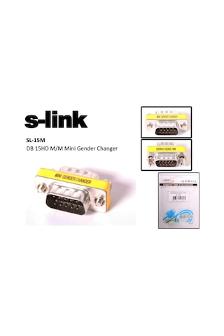 S-Link Sl-15M Vga Erkek-Erkek 15Pin Dönüştürücü (367005630)