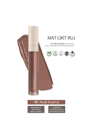 Farmasi Mat Likit Ruj 10 Nude Essence