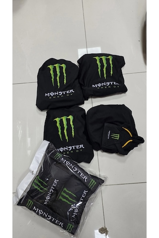 Monster Süper Set Dörtlü Servis Kılıfı + İkili Yastık Ve Kemer Kılıfı +vites Poları