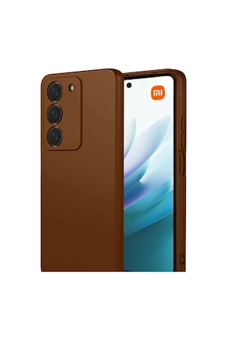 Xiaomi Redmi 15 4g Kılıf Biye Yumuşak Silikon Case Kahverengi