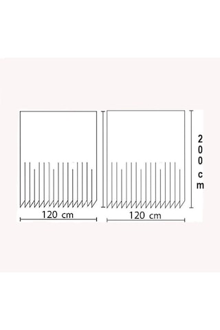 Zethome Tropik Banyo Duş Perdesi 7359 Çift Kanat 2X120X200 Çok Renkli