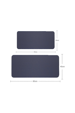 Bilgisayar Mouse Pad'i Büyük Kaymaz Kalın Pvc Su Geçirmez Taşınabilir Katlanabilir Düz Renkli Dizüstü Bilgisayar Oyun Mouse Pad'i Bilgisayar Aksesuarları Gri