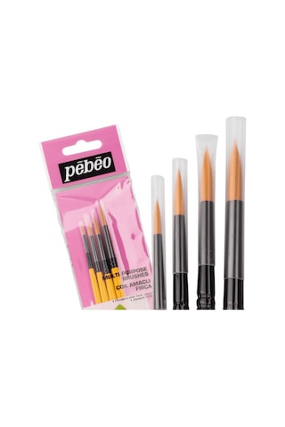 Pebeo Suluboya Fırça Seti 4'lü Set-1