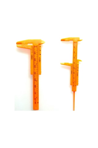 Omeniv Mini Cetvel Kompas Caliper Hobi Maket Masaüstü Obje Sarı