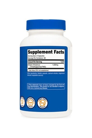 Betaine Anhyfrous + Tmg 1,500 Mg 120 Capsules