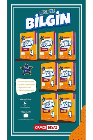 Kırmızı Beyaz 4. Sınıf Efsane Bilgin Set