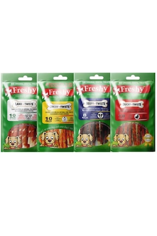 Freshy Kurutulmuş Sığır Ördek Tavuk Kuzu Etli Köpek Ödül Kemiği Karışık Paket Freshy Kurutulmuş Sığır Ördek Tavuk Kuzu Etli Köpek Ödül Kemiği Karışık Paket