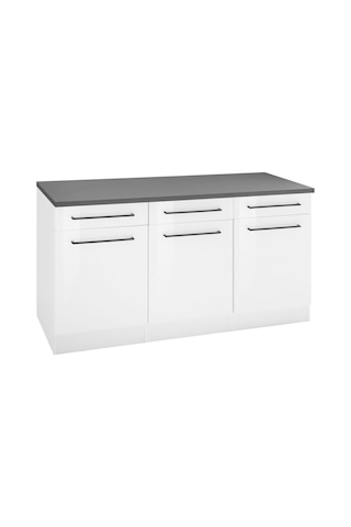 Aden Mutfak Çekmeceli Alt Modül 180 Cm Beyaz -tezgah Dahil Beyaz