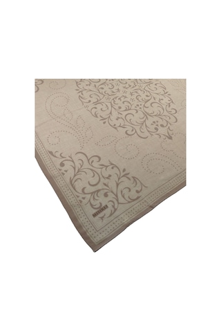 Mısırlı Eşarpları Pamuk Devore Etnik Desenli Eşarp Vizon