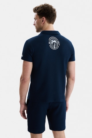 Ucla Russel Lacivert Polo Yaka Baskılı Standard Fit Erkek Tshirt Lacivert