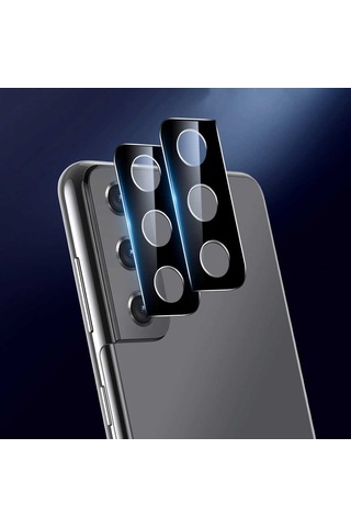 Ekılıf - Samsung Galaxy S21 Ultra Uyumlu - Kamera Lens Koruyucu 3d Kamera Camı - Şeffaf