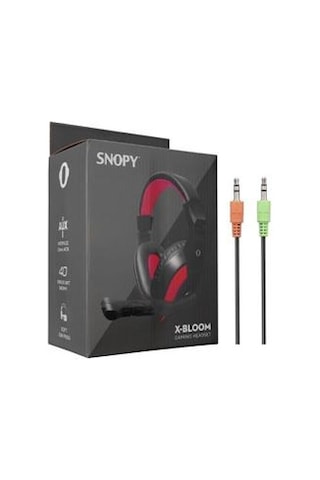 Snopy Sn-633 X-bloom Siyah-kırmızı Kulak Üstü Gaming Oyuncu Mikrofonlu Kulaklık