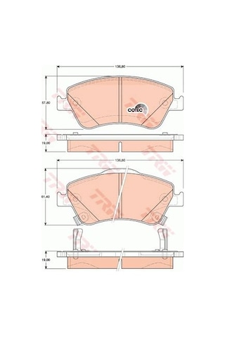 Toyota Corolla Uyumlu Ön/Arka Balata Benzin Ingiliz Montaj 2007-2012 Trw