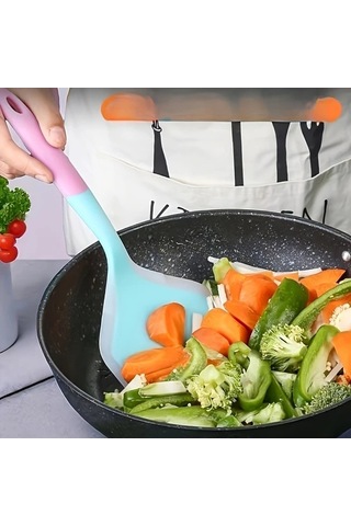 Trendooze Çok Amaçlı Mor Silikon Spatula Fırın Izgara Yapışmaz Dayanıklı Gaojunshop01 Pişirme Mor