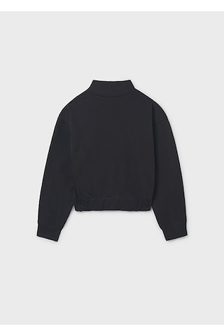 Mayoral Siyah Kız Çocuk Kabartmalı Sweatshirt 7424 Siyah