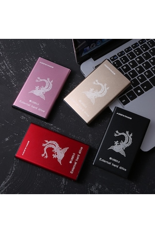 Addwıngs 2.5'' Taşınabilir 160gb Harici Sabit Disk Mobil Usb3.0 Hdd Yüksek Güvenlik/otomatik Kopyalama/masaüstü Dizüstü Bilgisayarla Uyumlu, Kırmızı